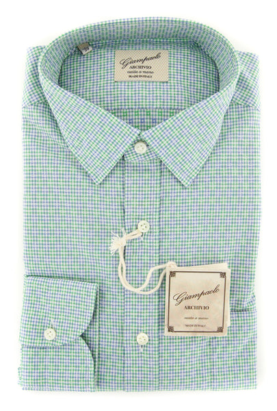 Giampaolo Green Fancy Shirt - Extra Slim - (GP618167851AL10STPT1) - Parent