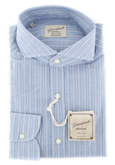 Giampaolo Light Blue Striped Shirt - Extra Slim - 15.75/40 -(GP618169172FELIPT1)