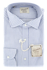 Giampaolo Blue Striped Shirt - Extra Slim - 15.5/39 - (GP618175771MATPT1)