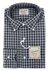 Giampaolo Black Plaid Shirt - Extra Slim - 15.5/39 - (GP61821739MASSPT1)