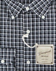 Giampaolo Black Plaid Shirt - Extra Slim - (GP61821739MASSPT1) - Parent
