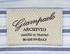 Giampaolo Dark Blue Striped Shirt - Extra Slim - (GP61825377CLAUDPT1) - Parent