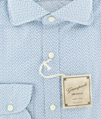 Giampaolo Light Green Floral Shirt - Extra Slim - (GP61827253MATTPT1) - Parent