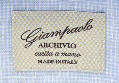 Giampaolo Light Blue Micro-Check Shirt - Extra Slim-(6185937CLAUDPT1) - Parent
