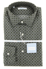 Giampaolo Dark Green Foulard Shirt - Extra Slim - 15.5/39 - (6185395SEV)
