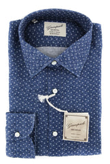 Giampaolo Blue Foulard Shirt - Extra Slim - 14.5/37 - (618TS171442SE)