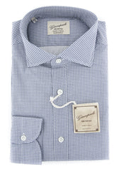 Giampaolo Navy Blue Cotton Shirt - Extra Slim - 15.5/39 - (618TS21337FAB)