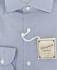 Giampaolo Navy Blue Cotton Shirt - Extra Slim - (618TS21337FAB) - Parent
