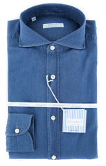 Giampaolo Blue Chambray Shirt - Extra Slim - 14.5/37 - (GP618TS51797NA35PT1)
