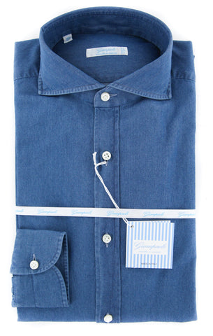 Giampaolo Blue Chambray Shirt - Extra Slim