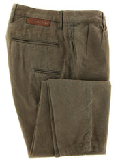 Incotex Olive Green Plaid Pants - Extra Slim - (1ST60160414730) - Parent