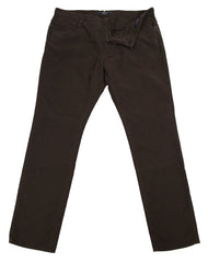 Incotex Brown Solid Pants - Slim - (RAYC40338639) - Parent