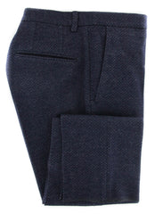 Incotex Dark Blue Check Wool Pants - Slim - (893) - Parent