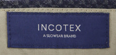 Incotex Dark Blue Fancy Cotton Blend Pants - Slim - (892) - Parent