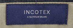 Incotex Midnight Navy Blue Micro-Check Cotton Blend Pants - Slim - (898) - Parent