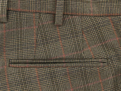 Incotex Brown Bird's Eye Wool Blend Pants - Slim - (894) - Parent