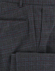 Incotex Dark Gray Check Cotton Blend Pants - Slim - (891) - Parent