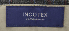 Incotex Dark Gray Check Cotton Blend Pants - Slim - (891) - Parent