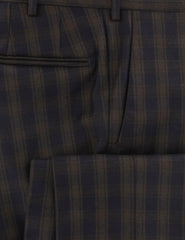 Incotex Brown Check Wool Pants - Slim - (891) - Parent