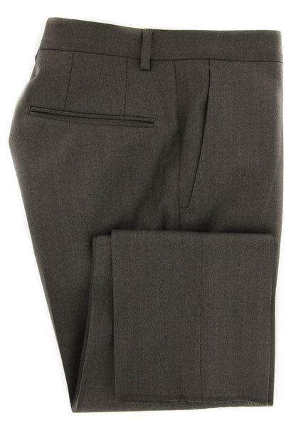 Incotex Brown Solid Wool Blend Pants - Slim - (889) - Parent