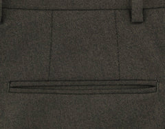 Incotex Brown Solid Wool Blend Pants - Slim - (889) - Parent