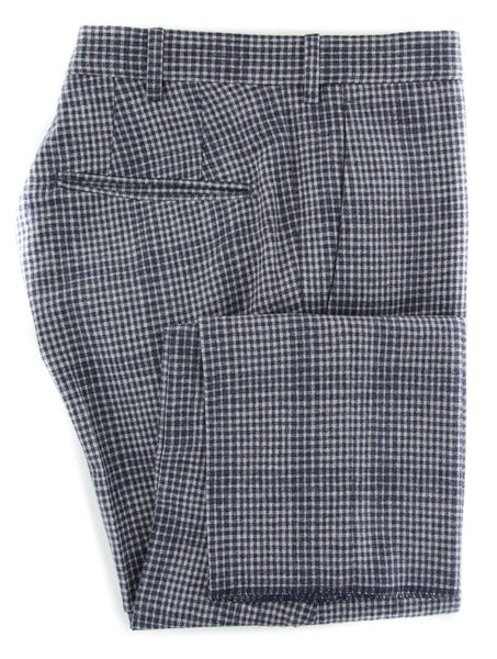 Incotex Light Gray Check Wool Blend Pants - Slim - (894) - Parent