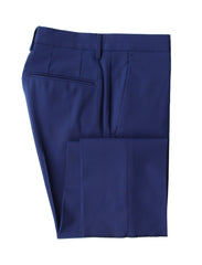 Incotex Blue Solid Wool Blend Pants - Slim - (IN12292113) - Parent