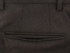 Incotex Brown Solid Wool Pants - Slim - (892) - Parent