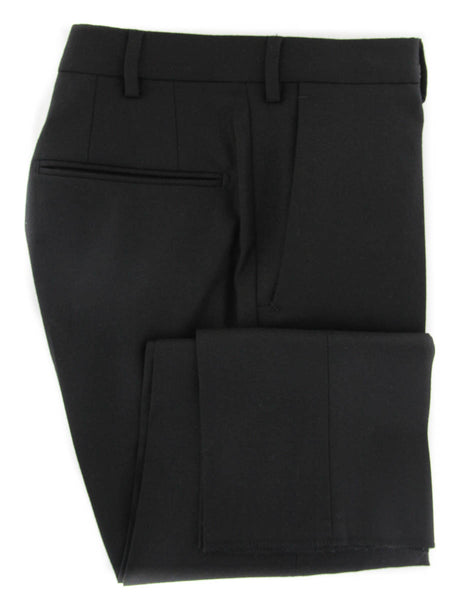 Incotex Black Solid Wool Pants - Slim - (888) - Parent