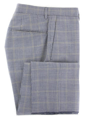 Incotex Navy Blue Micro-Houndstooth Wool Pants - Slim - 34/50 - (0I)