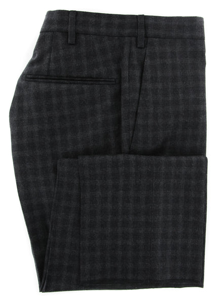 Incotex Charcoal Gray Window Pane Pants - Slim - (IN1120177) - Parent