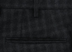 Incotex Charcoal Gray Window Pane Pants - Slim - (IN1120177) - Parent