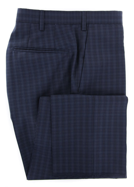 Incotex Dark Blue Check Pants - Slim - (IN-S0T030-6388-820) - Parent