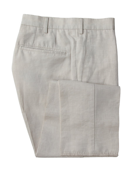 Incotex Beige Solid Linen Blend Pants - Slim - (IN1229211) - Parent