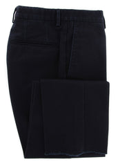 Incotex Midnight Navy Blue Solid Pants - Slim - (IN1120171) - Parent