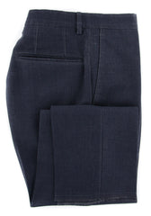 Incotex Navy Blue Melange Pants - Slim - 32/48 - (IN1121177)
