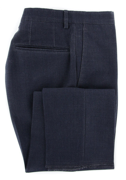 Incotex Navy Blue Melange Pants - Slim - (IN1121177) - Parent
