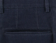 Incotex Navy Blue Melange Pants - Slim - (IN1121177) - Parent