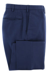 Incotex Blue Solid Cotton Blend Pants - Slim - 36/52 - (2F)