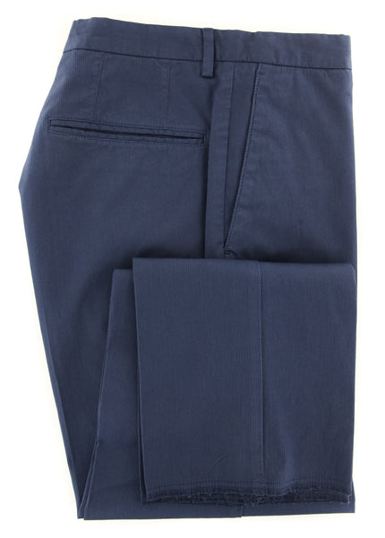 Incotex Navy Blue Solid Pants - Slim - (IN-S0W030-S4912-831) - Parent