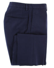 Incotex Navy Blue Solid Pants - Slim - 32/48 - (CB)