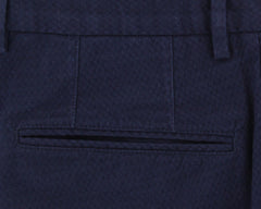 Incotex Navy Blue Solid Pants - Slim - (CB) - Parent