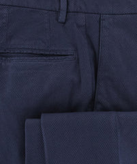 Incotex Blue Solid Cotton Blend Pants - Slim - (2B) - Parent