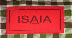 Isaia Green Shephard's Check Cotton Shirt - Extra Slim - (KA) - Parent
