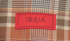 Isaia Caramel Brown Plaid Popover Cotton Shirt - Extra Slim - (OG) - Parent