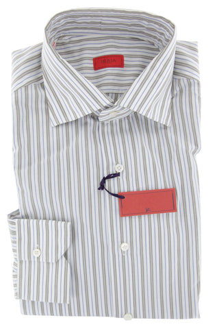 Isaia Light Brown Shirt - Slim