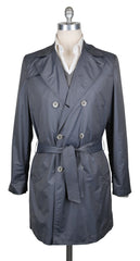 Kiton Gray Polyester Solid Raincoat - (COATX17) - Parent