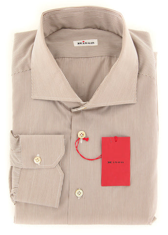 Kiton Light Brown Shirt - Slim