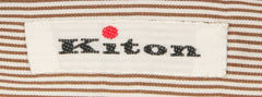 Kiton Light Brown Striped Shirt - Slim - (KT-H427408CCA1) - Parent