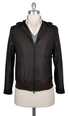 Kiton Brown Silk Solid Windbreaker - (JKTSEBRNX3) - Parent